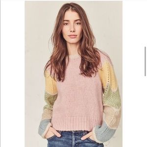 LoveShackFancy Aspyn Sweater Rainbow Large
